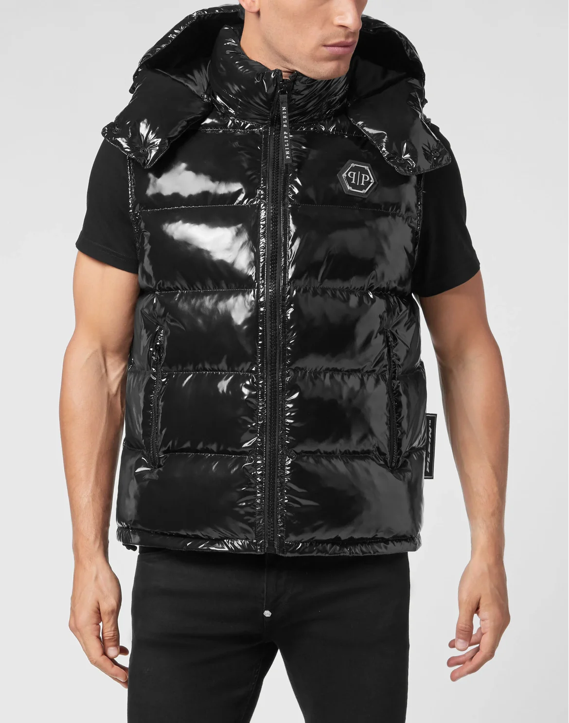 Nylon Down Jacket Vest, цвет: Черный