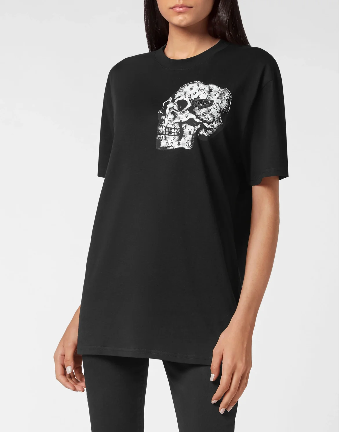 T-shirt Round Neck SS print Skull, цвет: Черный