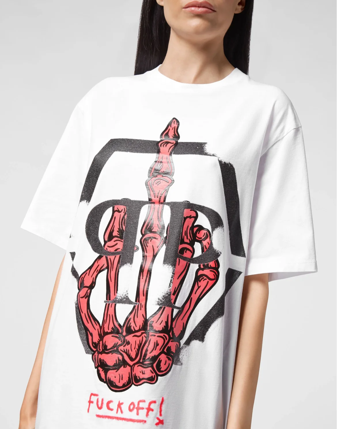 T-shirt Round Neck SS Skeleton, цвет: Белый