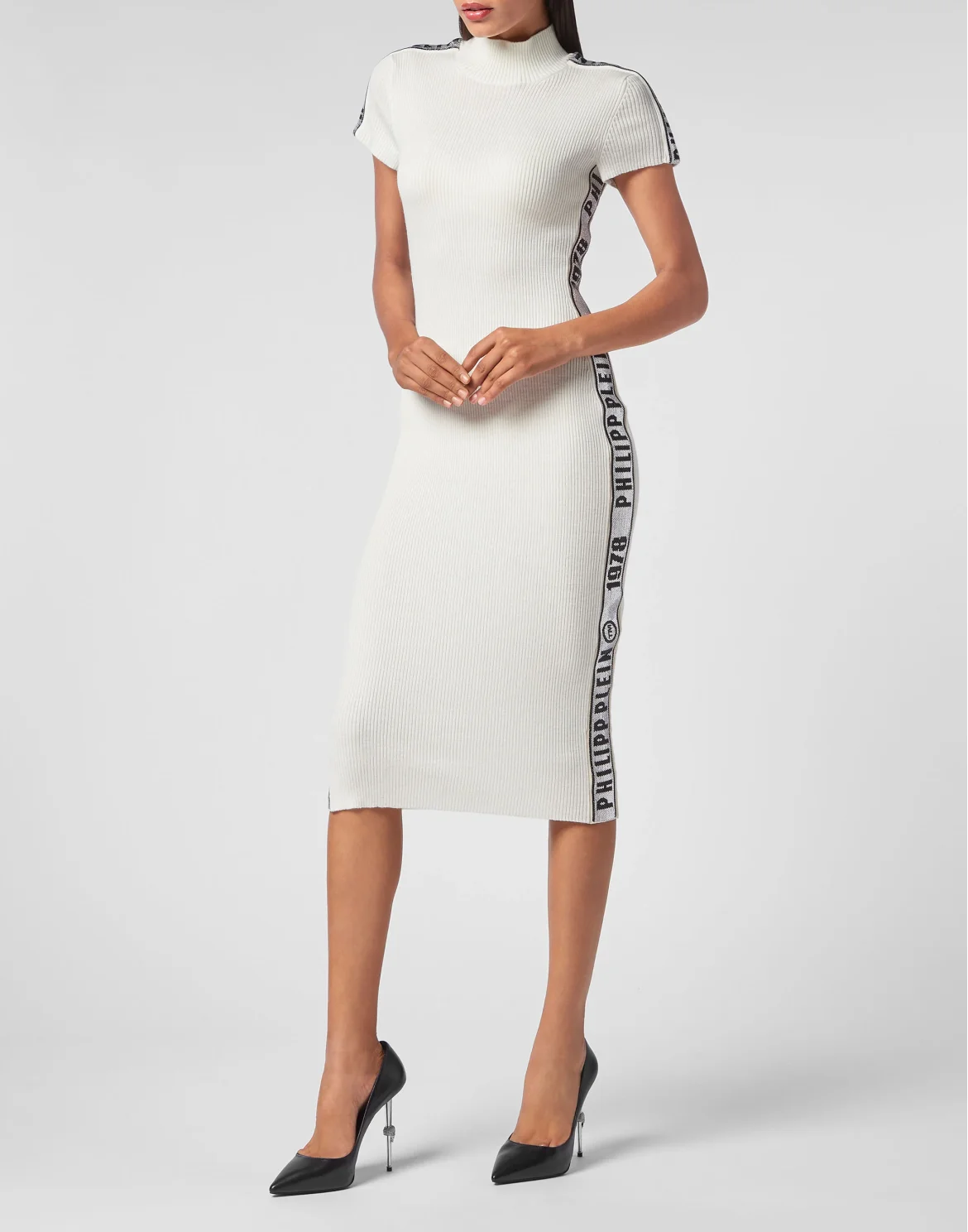 Wool Dress stones Philipp Plein TM, цвет: Бежевый