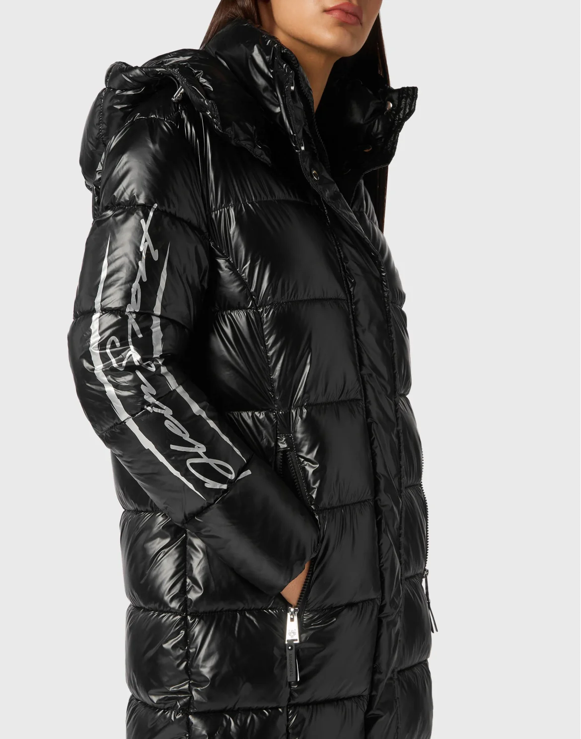 OUTERWEAR LONG JACKET WOMAN, цвет: Черный
