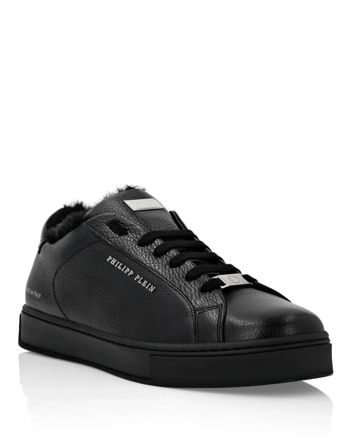 Leather Lo-Top Sneakers Big Bang, цвет: Черный