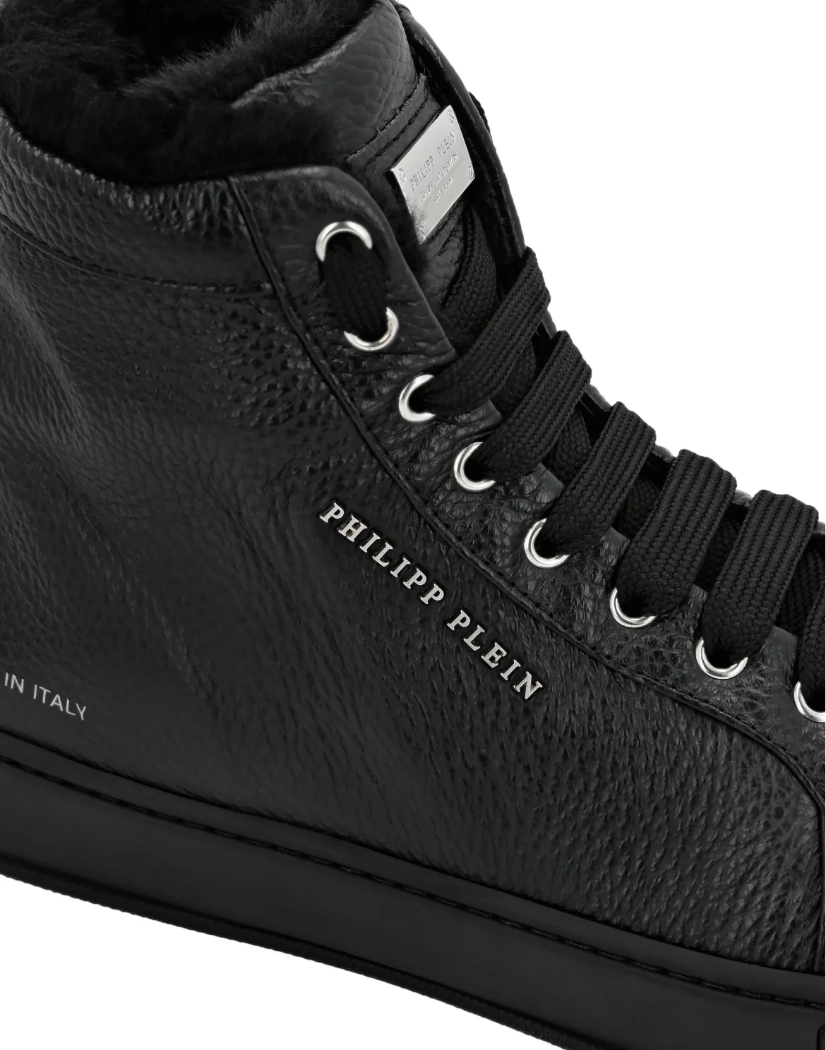 Leather Hi-Top Sneakers Big Bang, цвет: Черный
