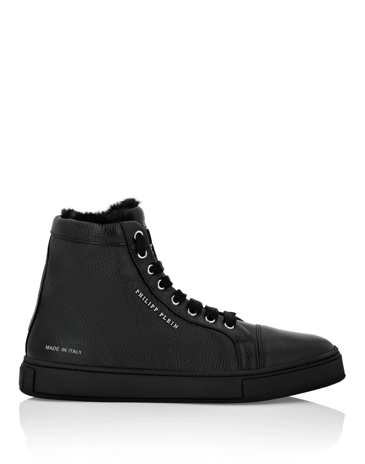 Leather Hi-Top Sneakers Big Bang, цвет: Черный