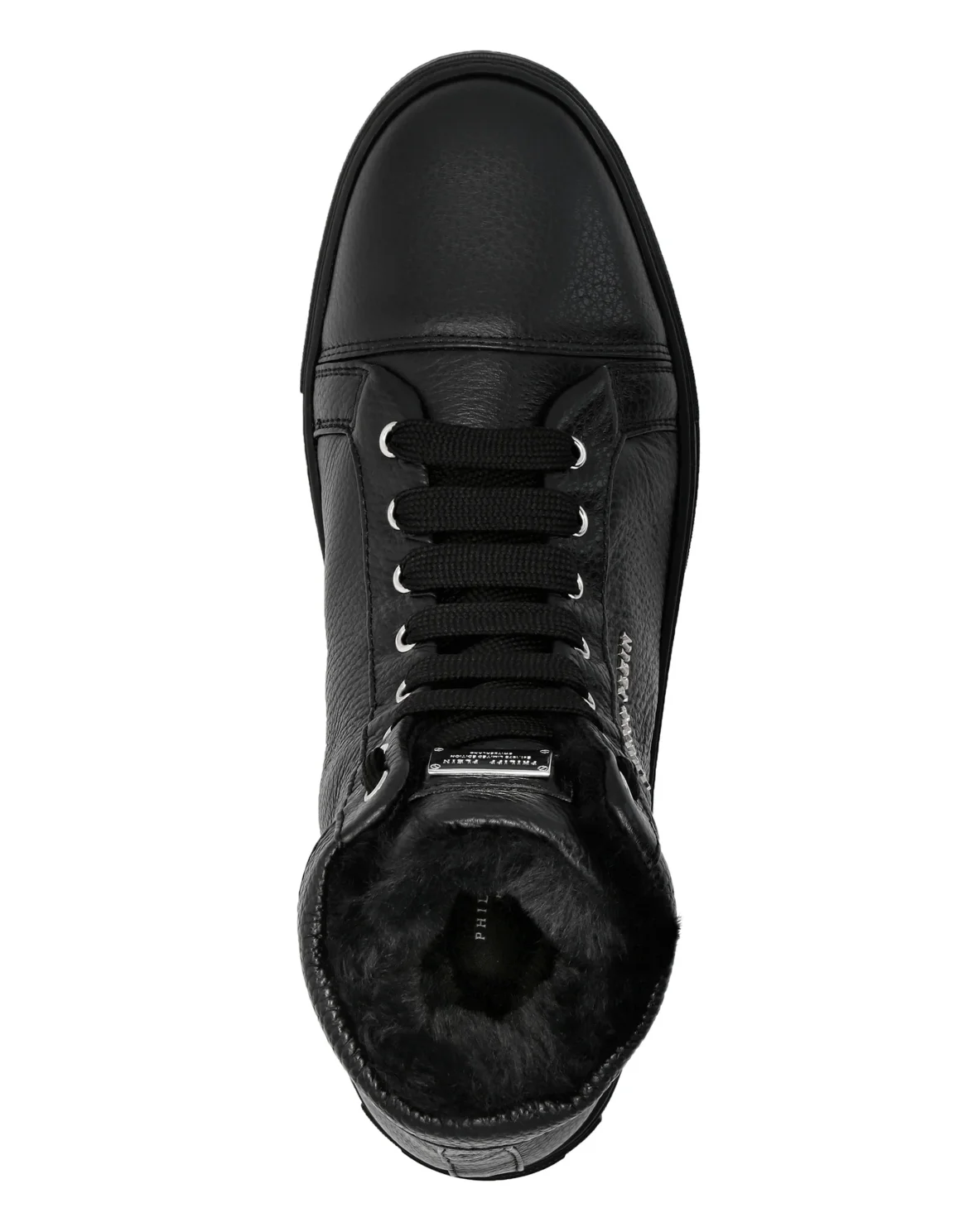 Leather Hi-Top Sneakers Big Bang, цвет: Черный