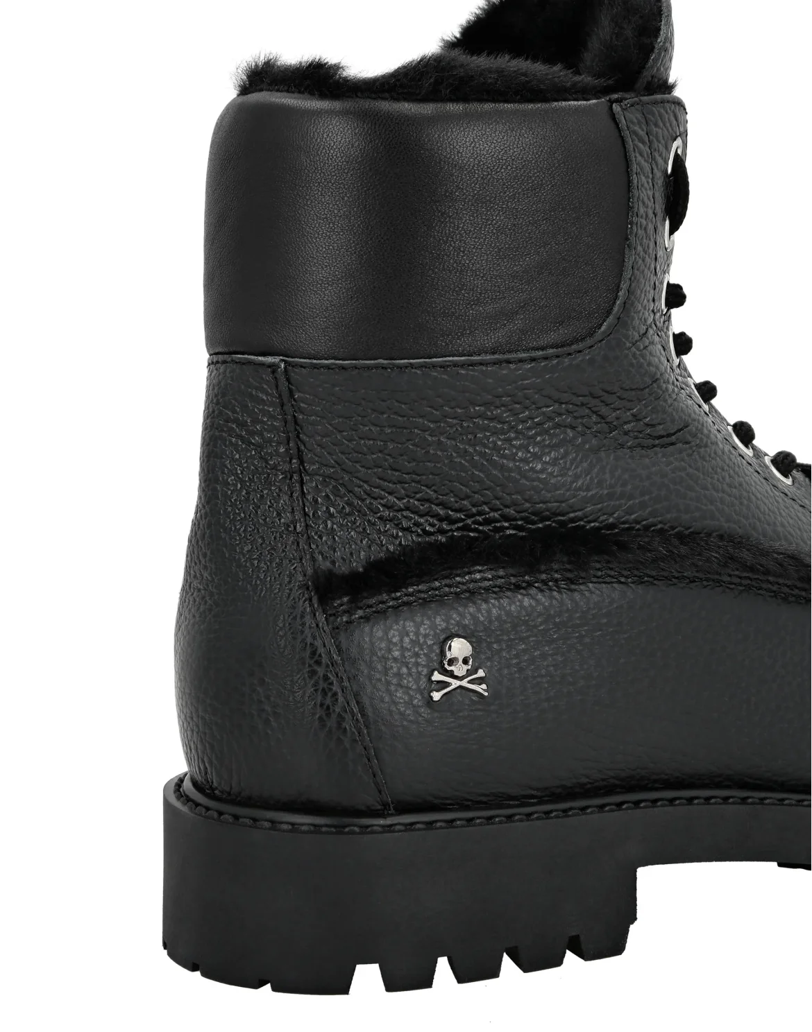 Leather Boots with shearling inside The Hunter, цвет: Черный