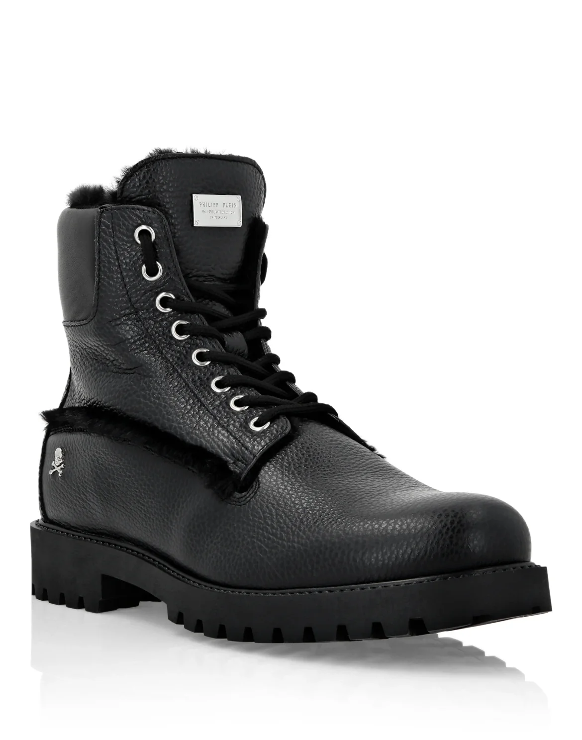 Leather Boots with shearling inside The Hunter, цвет: Черный