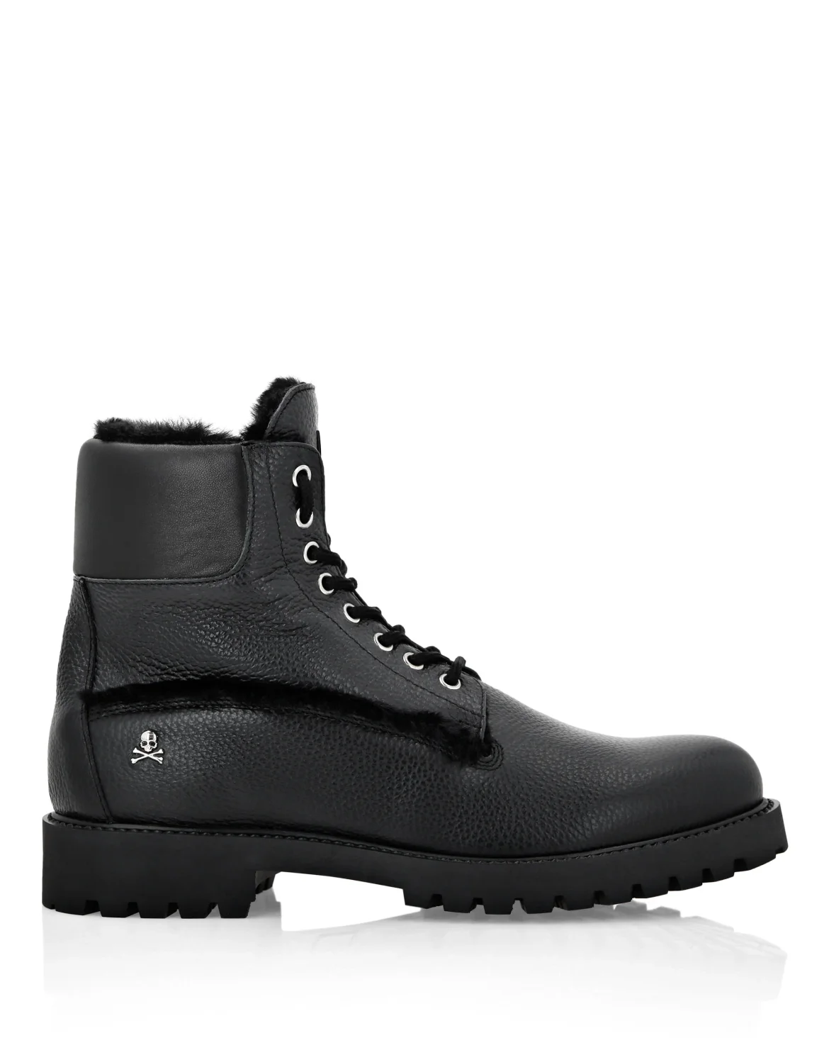 Leather Boots with shearling inside The Hunter, цвет: Черный