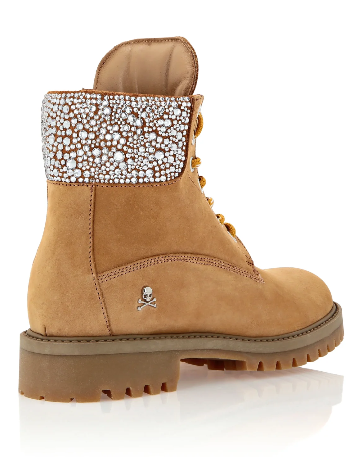 Nabuk Boots Low Flat Crystal The Hunter, цвет: Бежевый