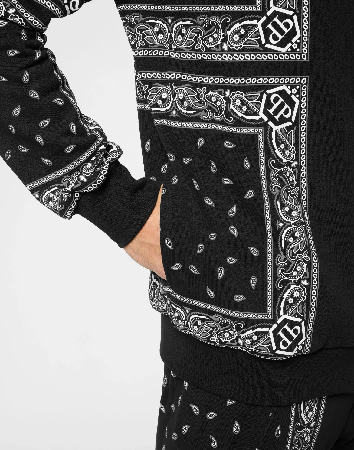 Zip Hoodie Paisley, цвет: Черный