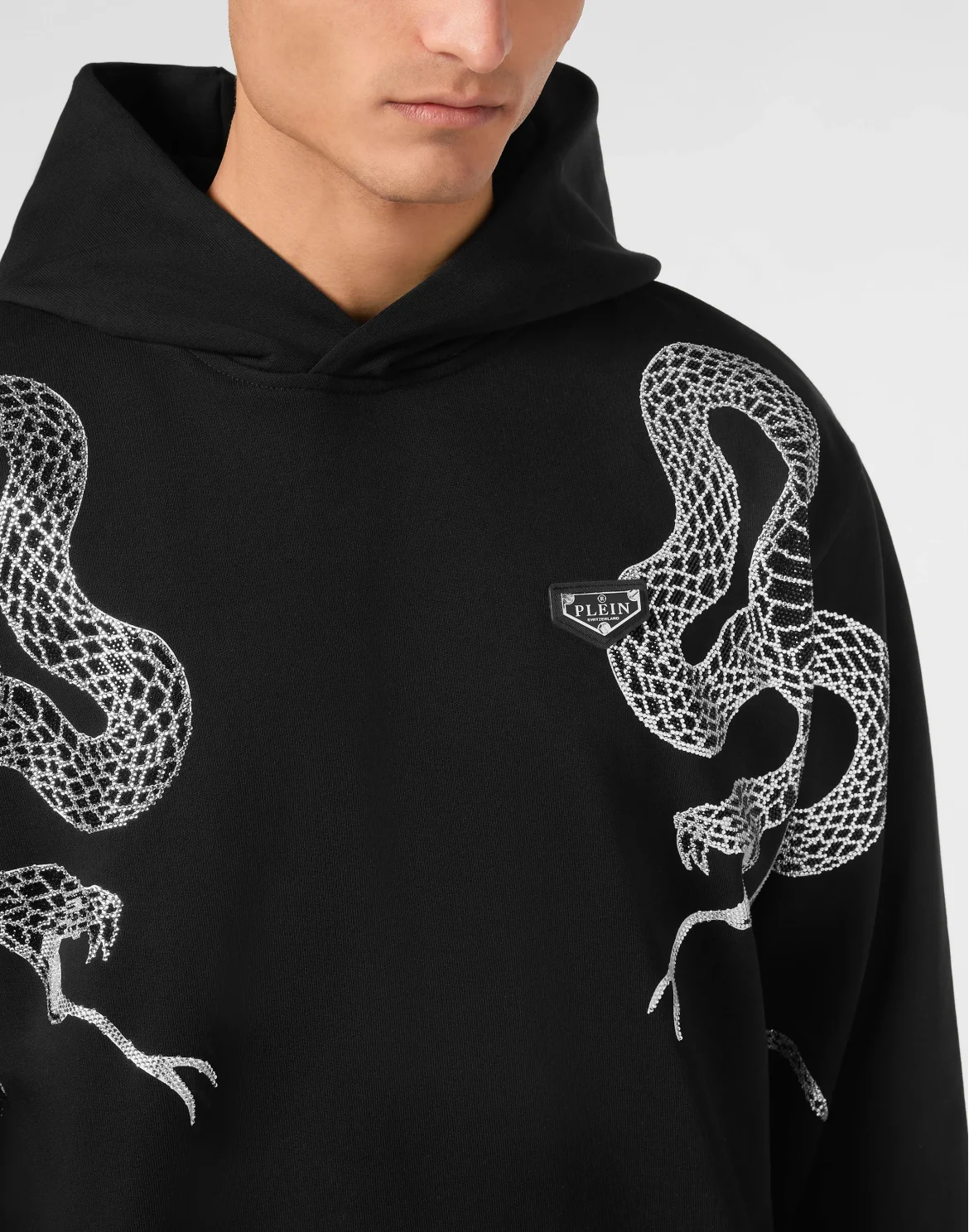 Hoodie Crystal Snake, цвет: Черный