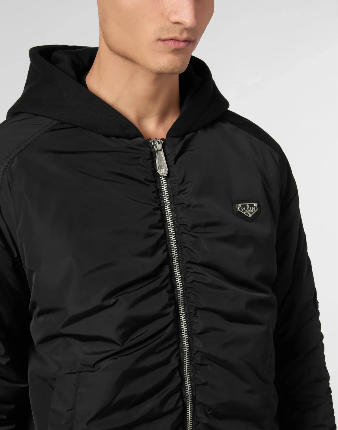 Padded Nylon Jacket, цвет: Черный