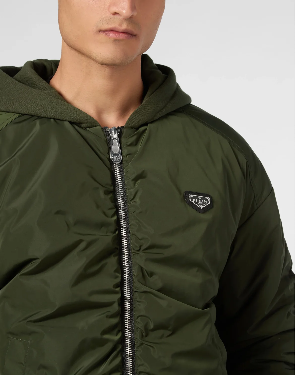 Padded Nylon Jacket, цвет: Зеленый