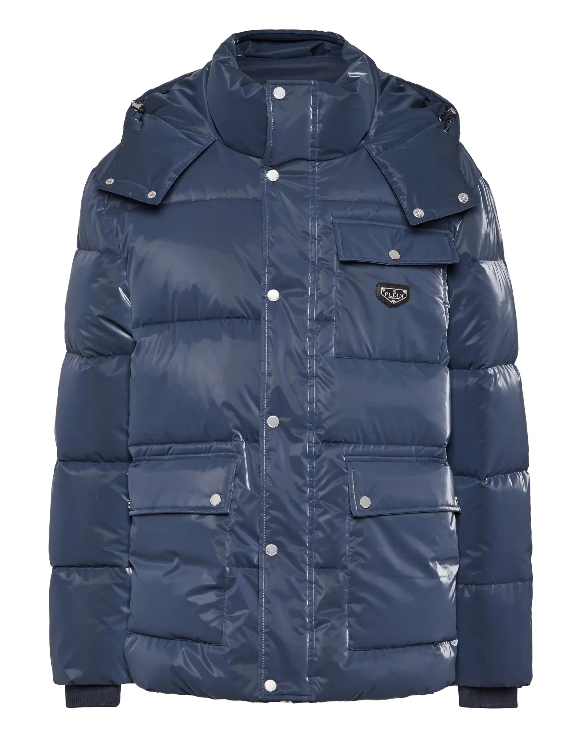 Oversize Padded Nylon Jacket, цвет: Синий