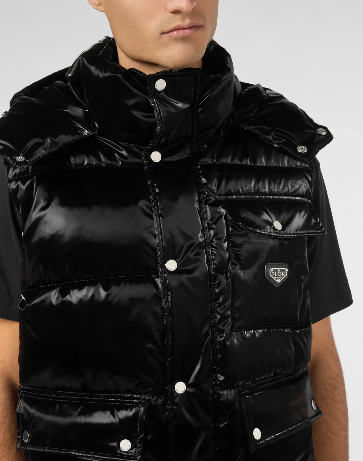 Nylon Puffer Vest, цвет: Черный