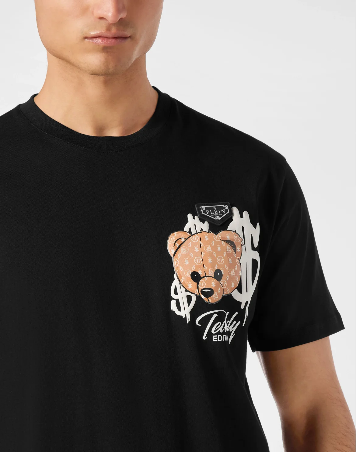 Round Neck T-Shirt Teddy, цвет: Черный