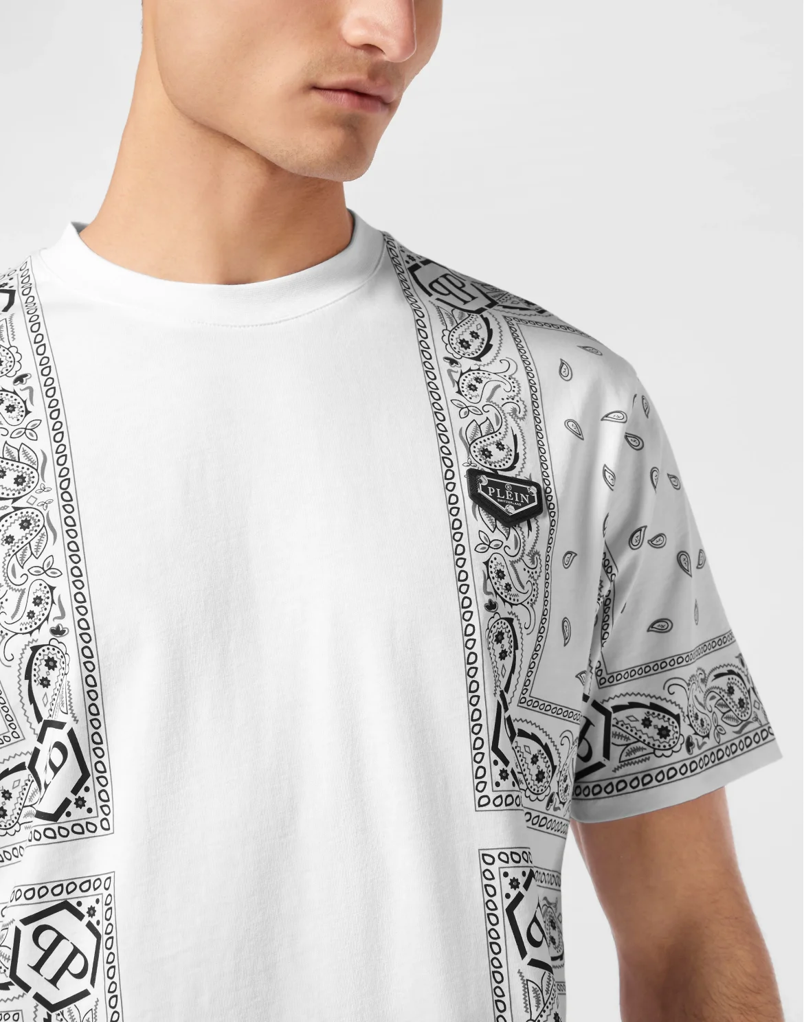 Round Neck T-Shirt Paisley, цвет: Белый