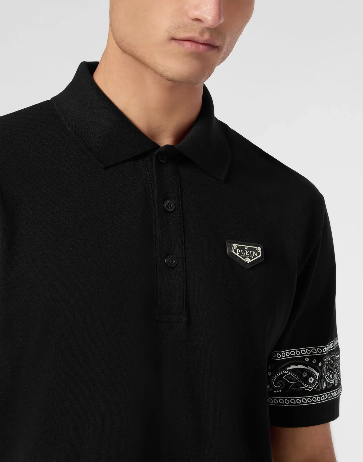 Polo Shirt Paisley Gothic Plein, цвет: Черный