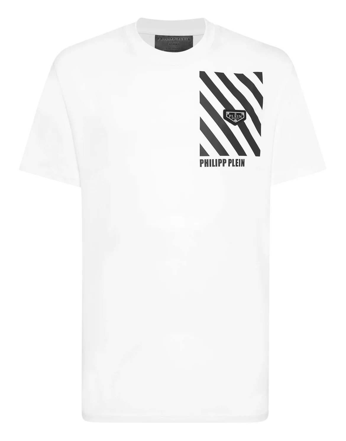 Round Neck T-Shirt Lines, цвет: Белый