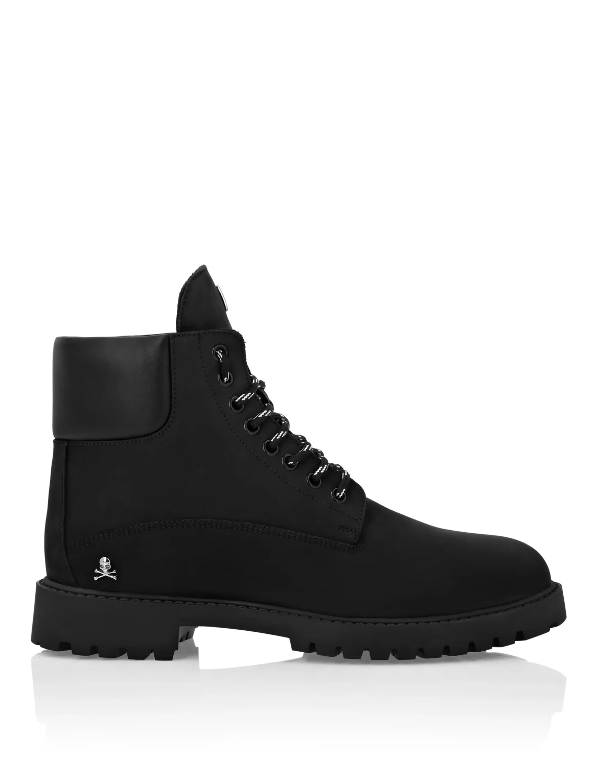 Nabuk Low Flat Boots, цвет: Черный
