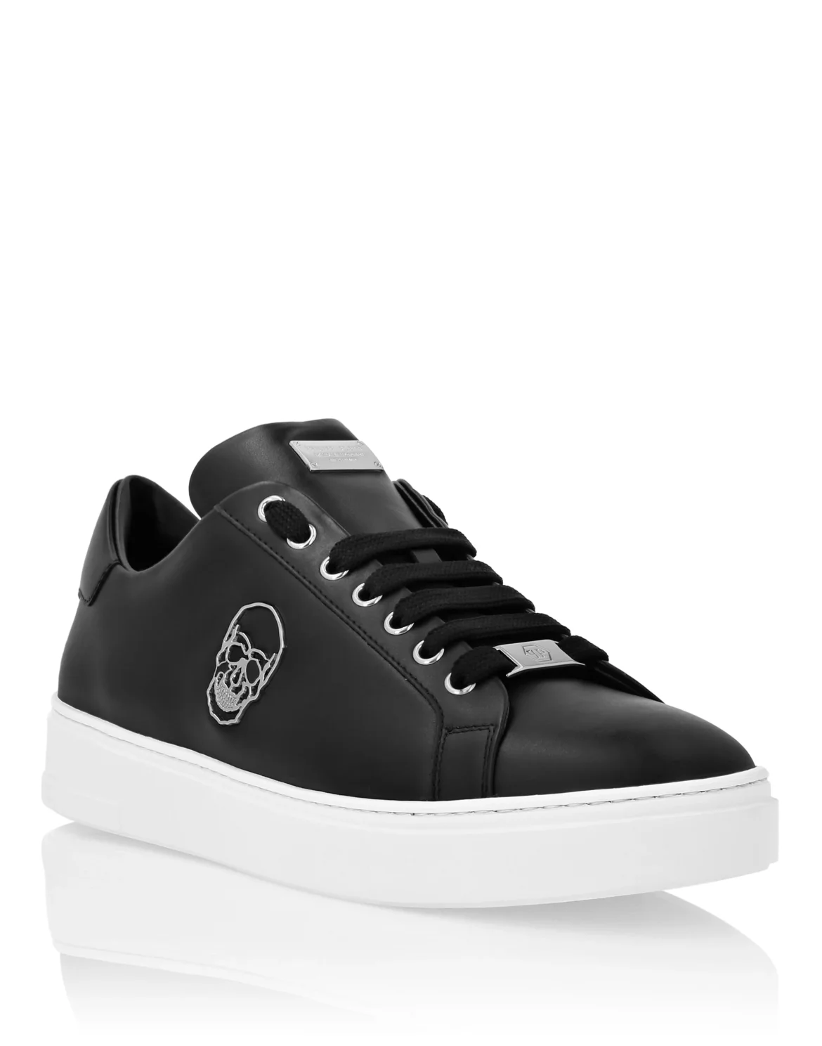 Nappa Leather Lo-Top Sneakers Skull, цвет: Белый