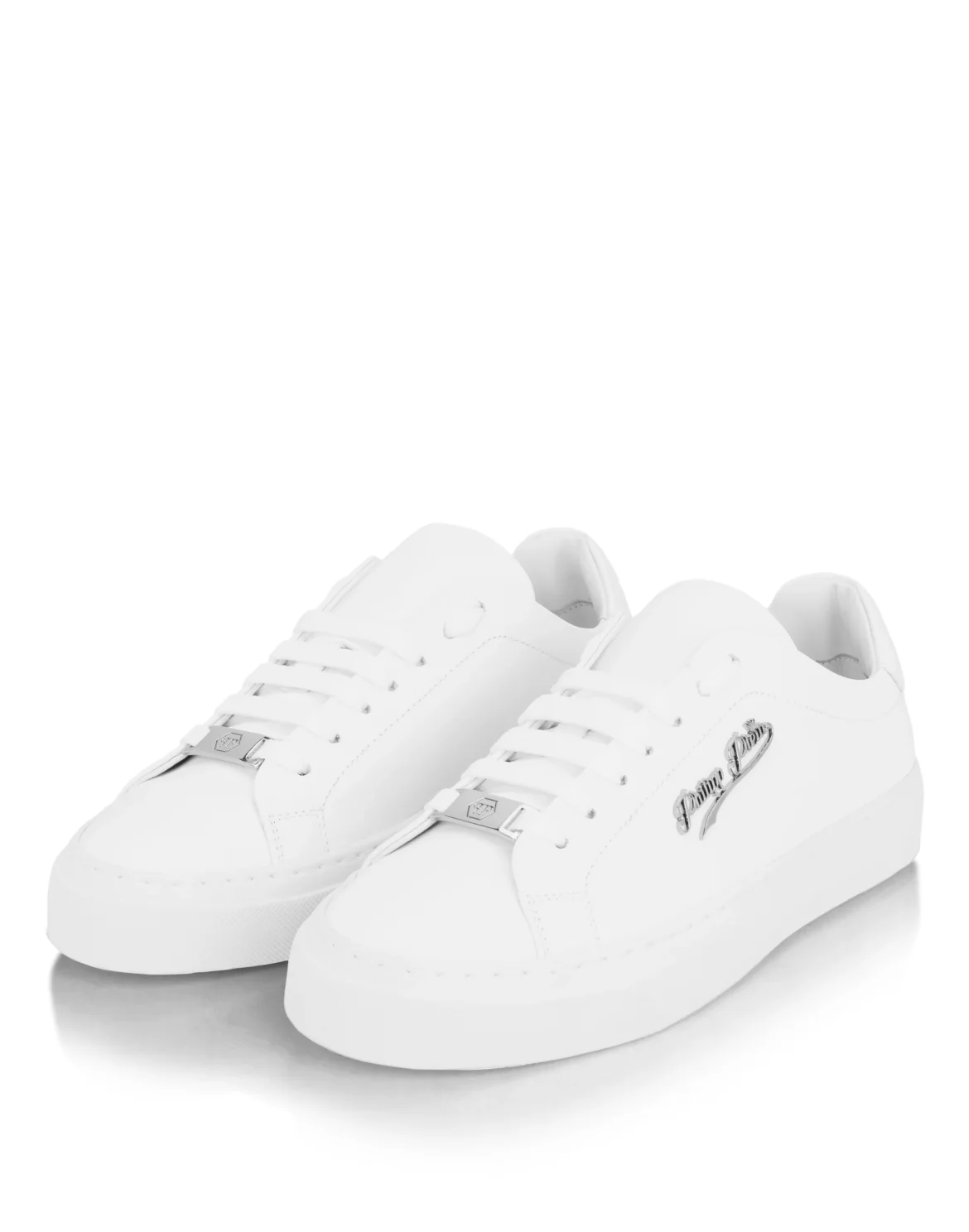 Nappa Leather Lo-Top Sneakers Signature, цвет: Белый