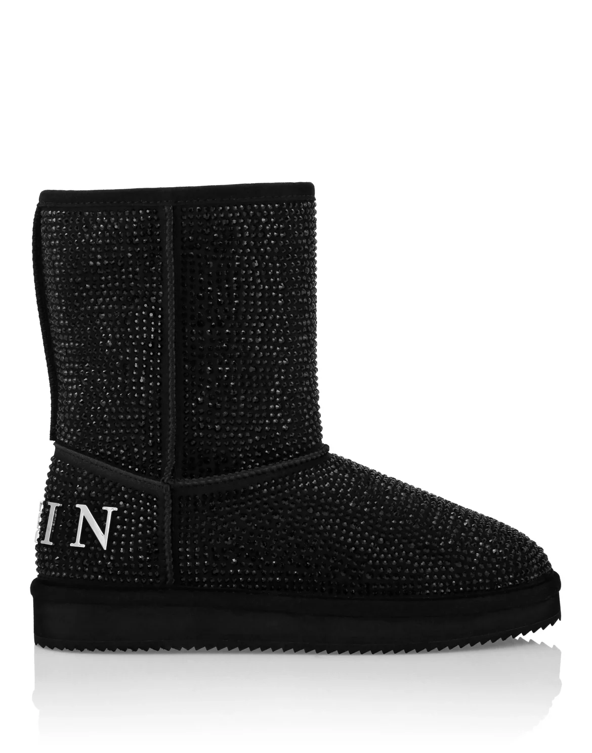 Mid Flat Boots Stones, цвет: Черный