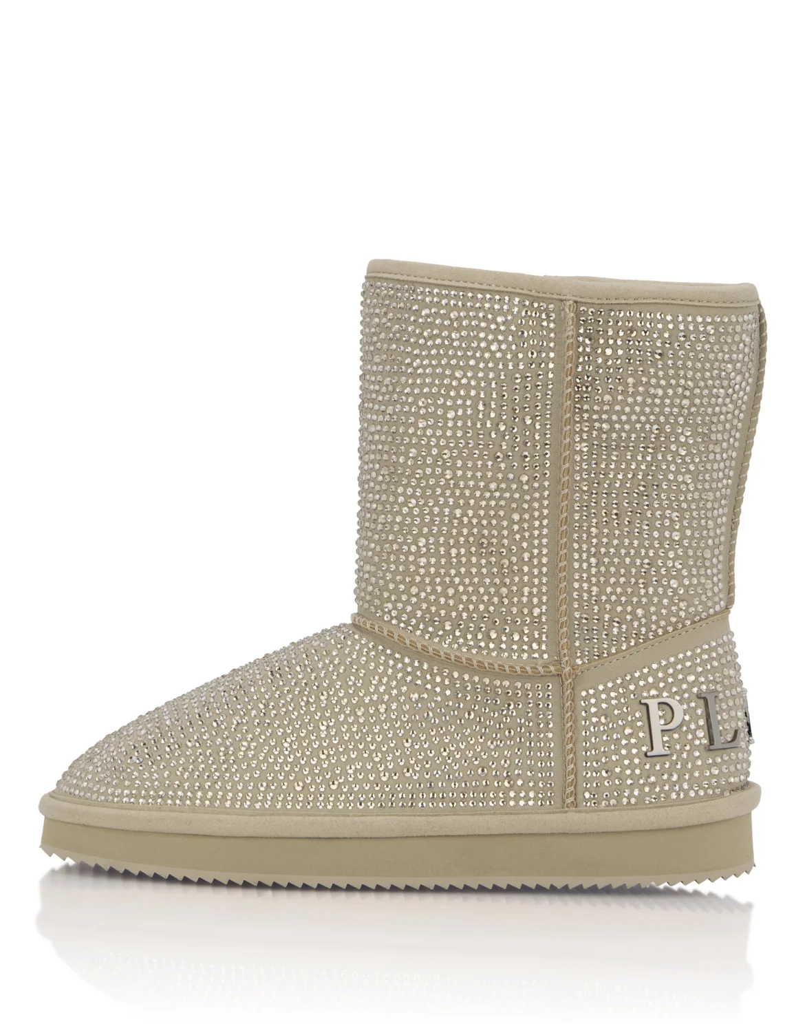 Mid Flat Boots Stones, цвет: Бежевый