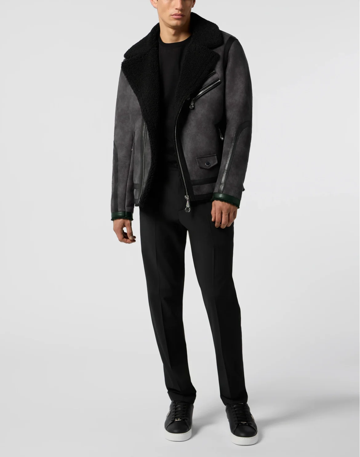 Eco Shearling Jacket, цвет: Черный