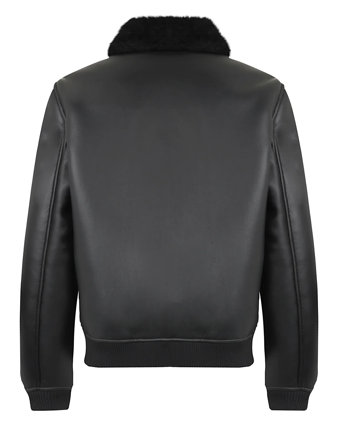 Slim Fit Eco Shearling Aviator Jacket, цвет: Черный