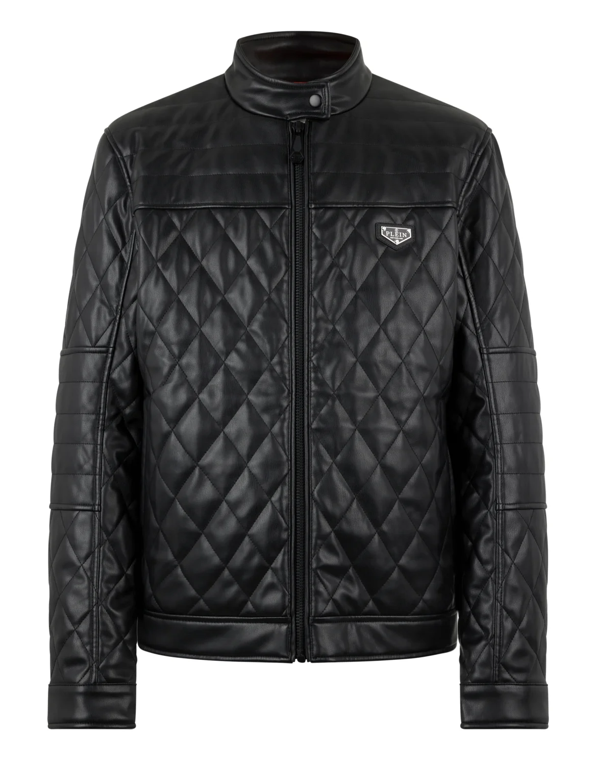 Eco Leather Padded Jacket, цвет: Черный