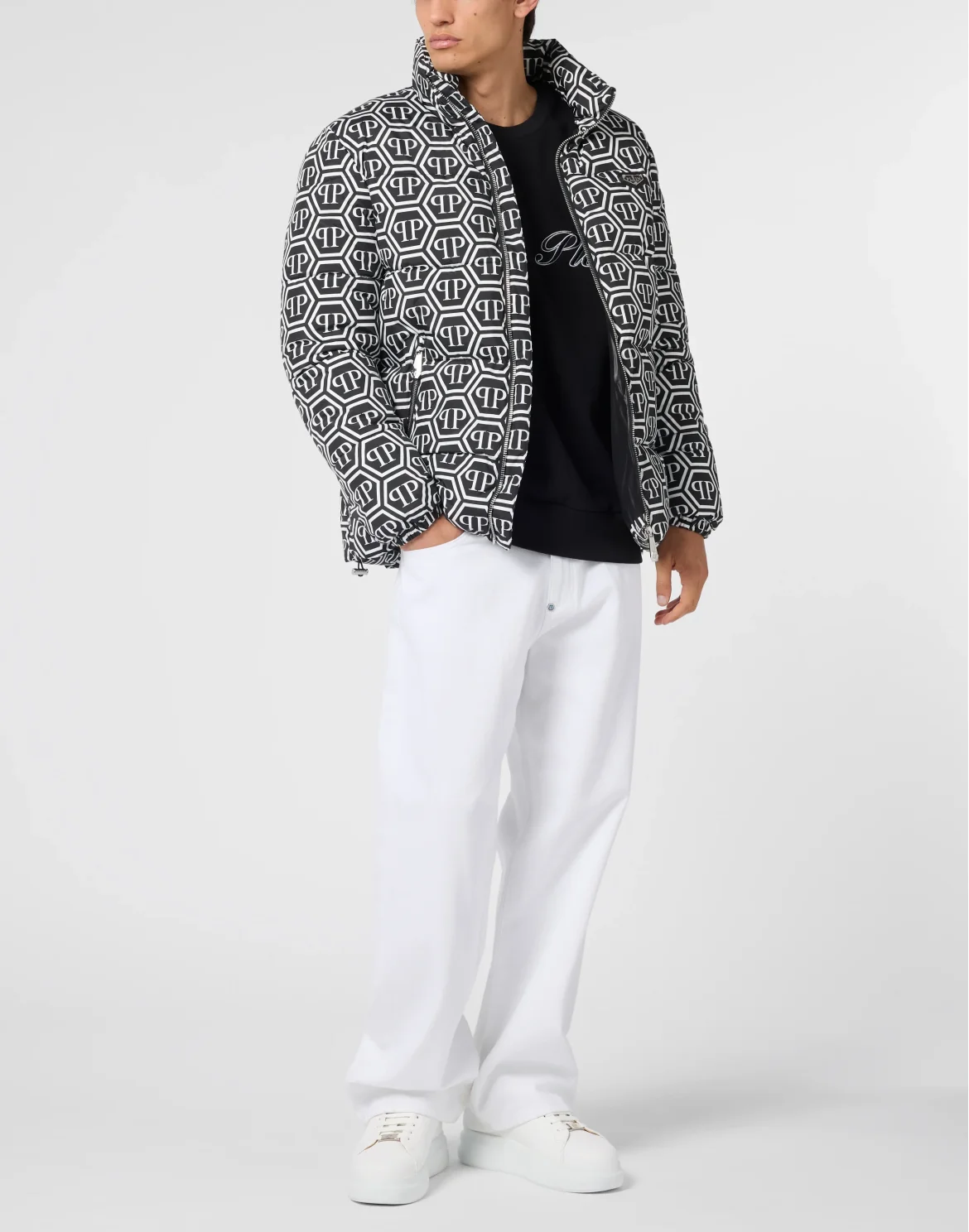 Nylon Puffer Jacket Monogram, цвет: Черный