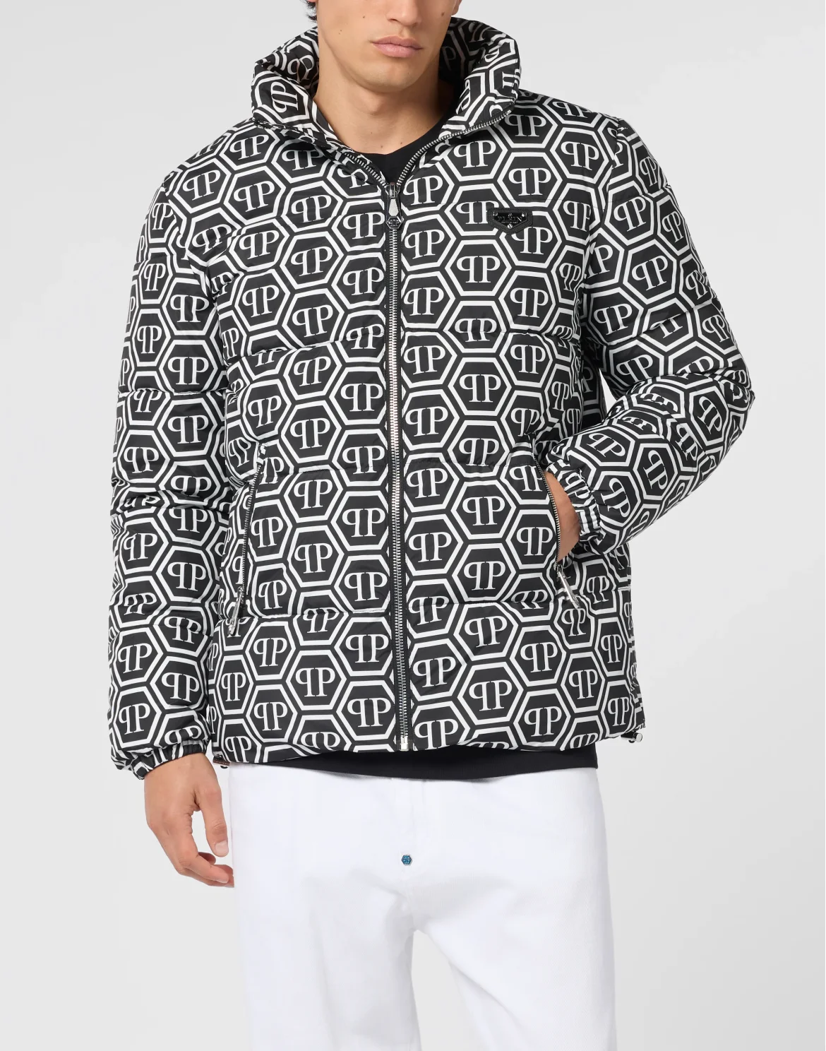 Nylon Puffer Jacket Monogram, цвет: Черный