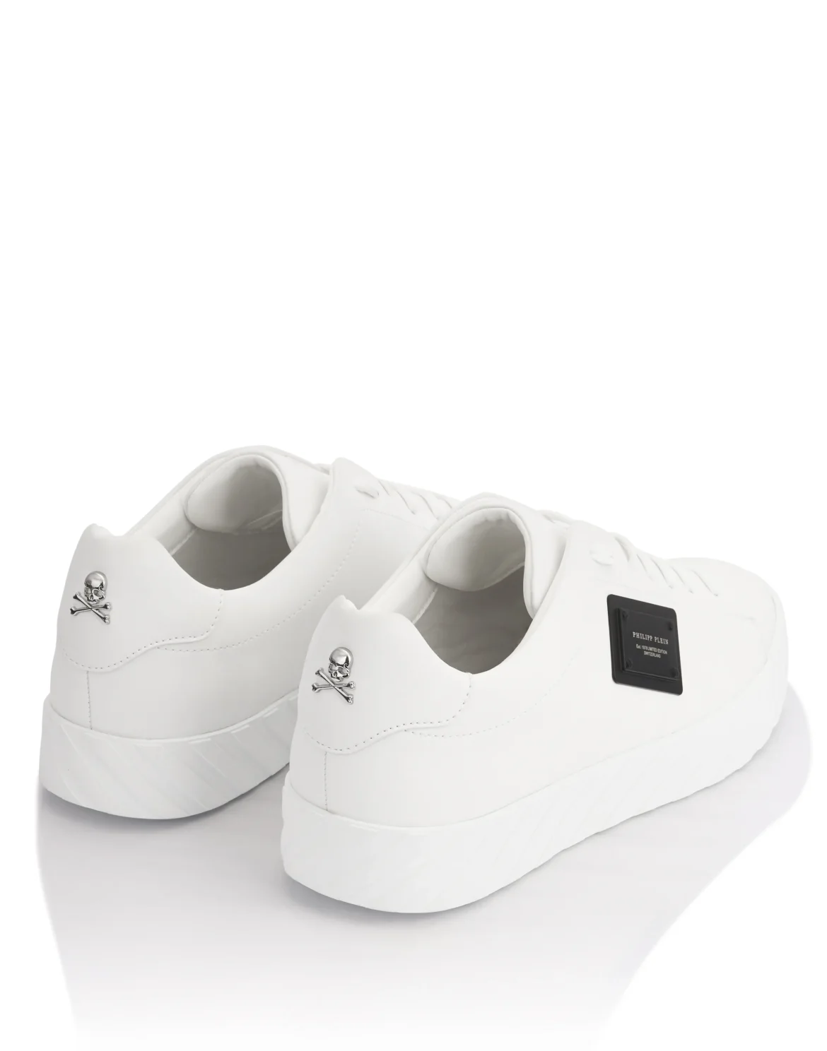 Nappa Leather Low-Top Sneakers Placca, цвет: Белый