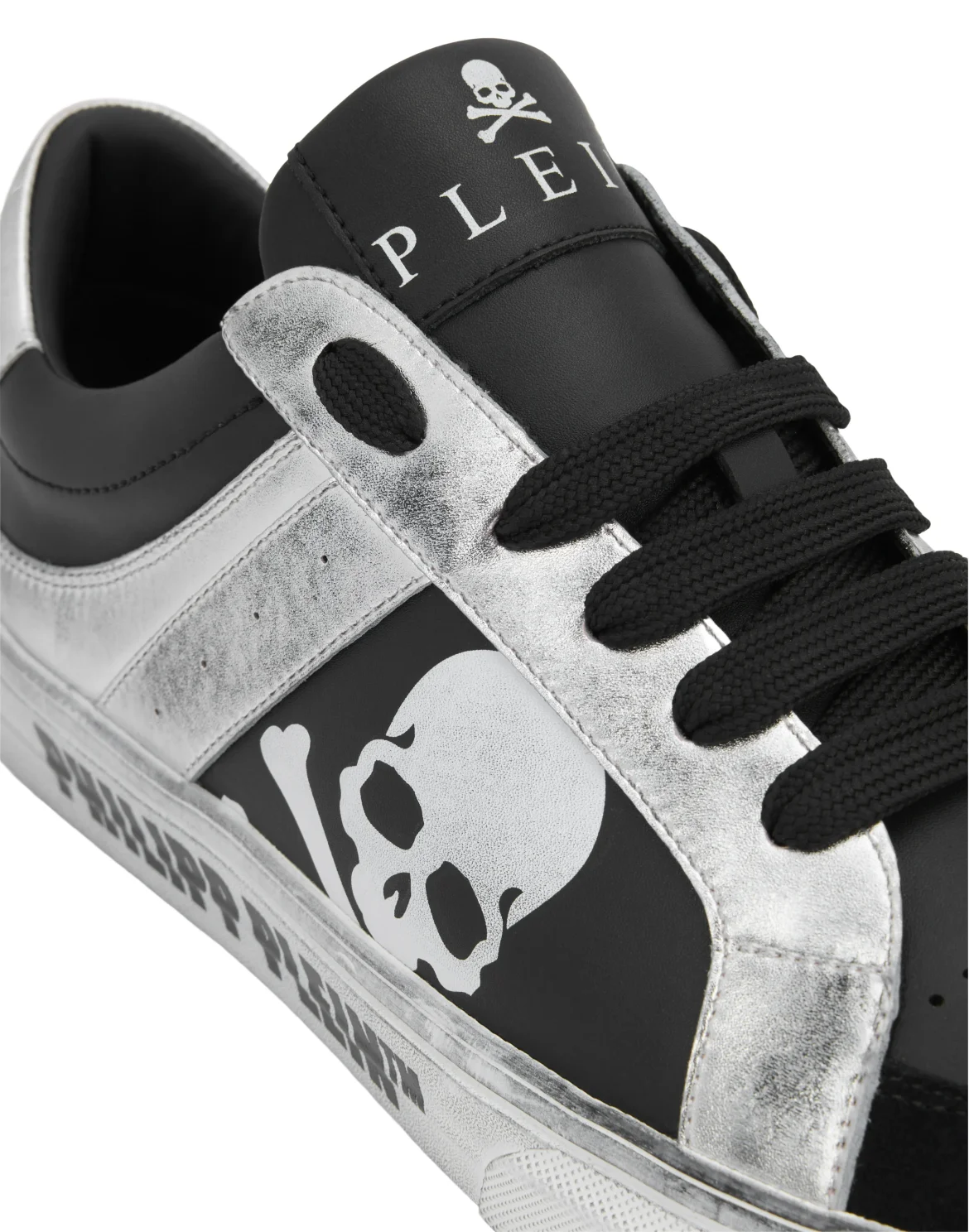 Low-Top Leather Sneakers Retrokickz TM, цвет: Черный