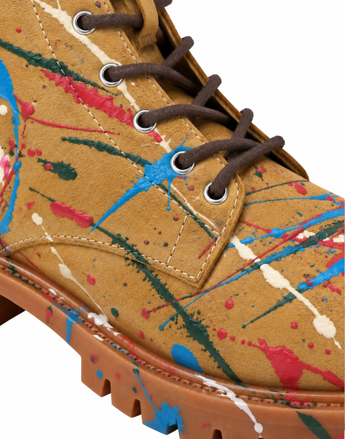 Nubuck Boots Dripping Skull, цвет: Коричневый