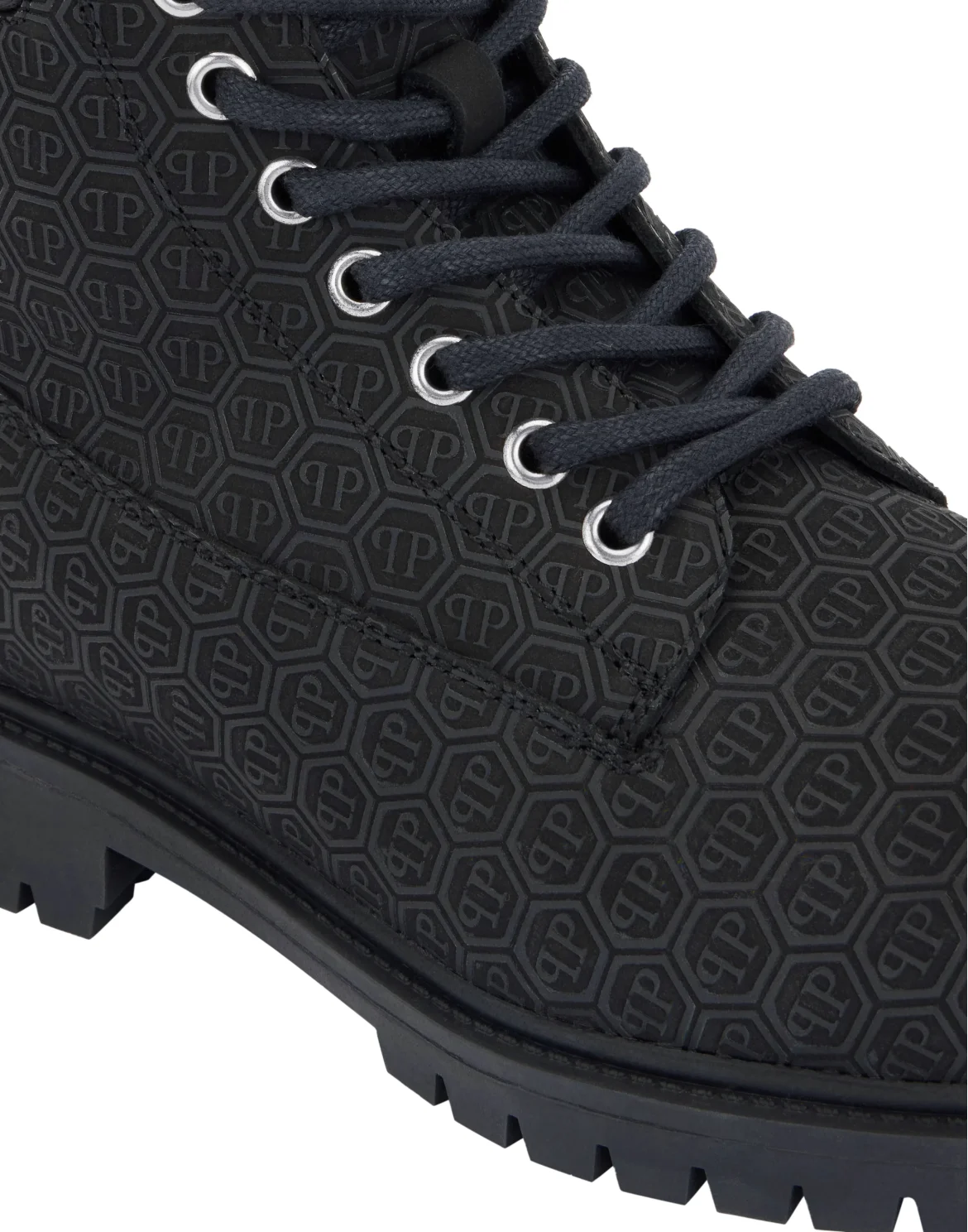 Nubuck Leather Mid Boots Monogram, цвет: Черный