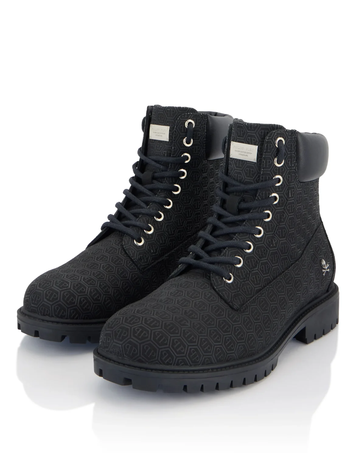 Nubuck Leather Mid Boots Monogram, цвет: Черный