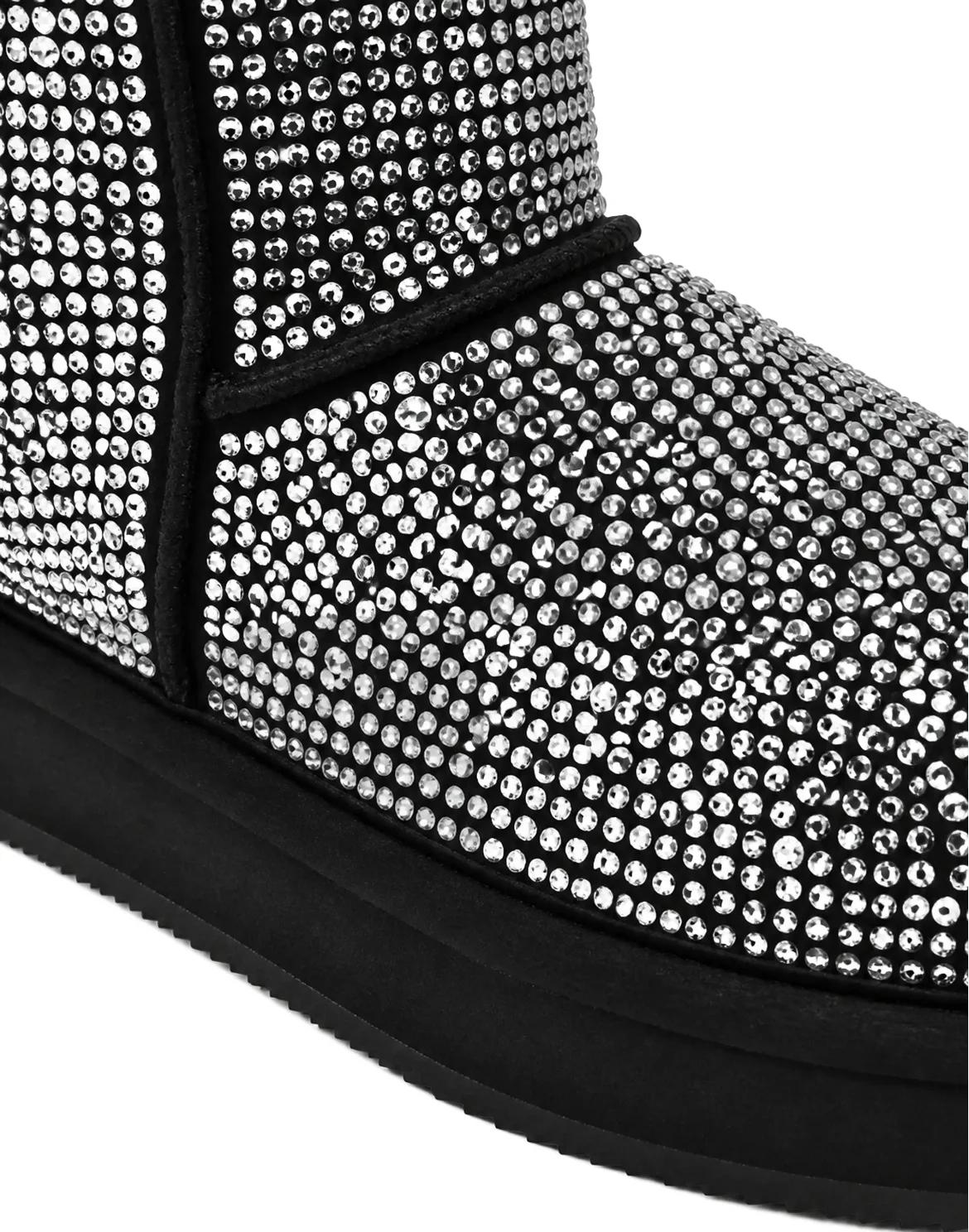 Fake Suede Winter Boots Strass, цвет: Бежевый