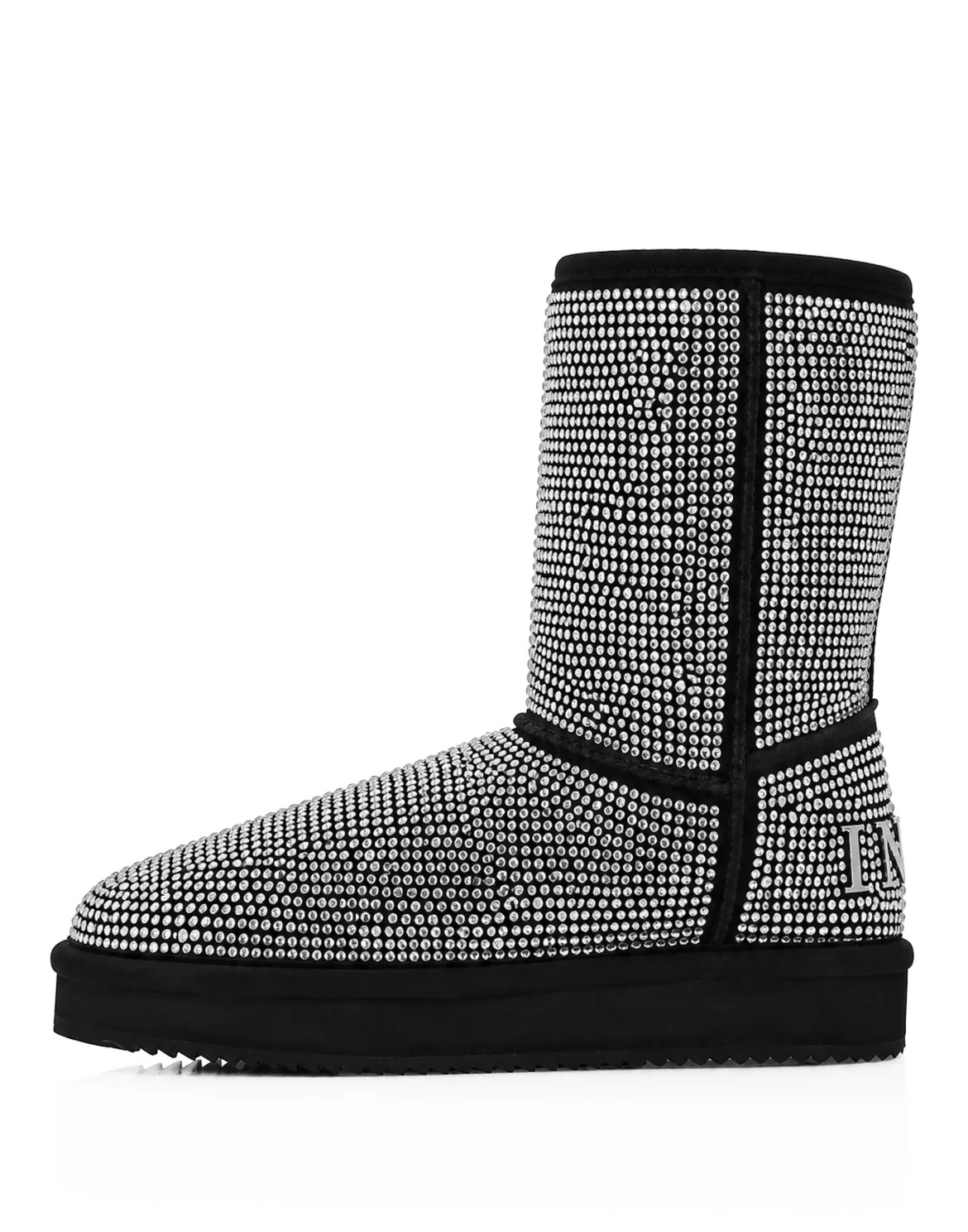 Fake Suede Winter Boots Strass, цвет: Бежевый