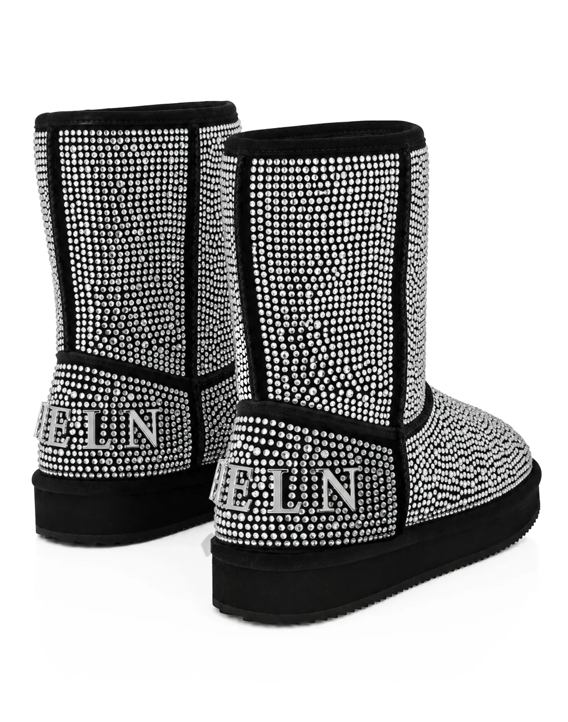 Fake Suede Winter Boots Strass, цвет: Бежевый