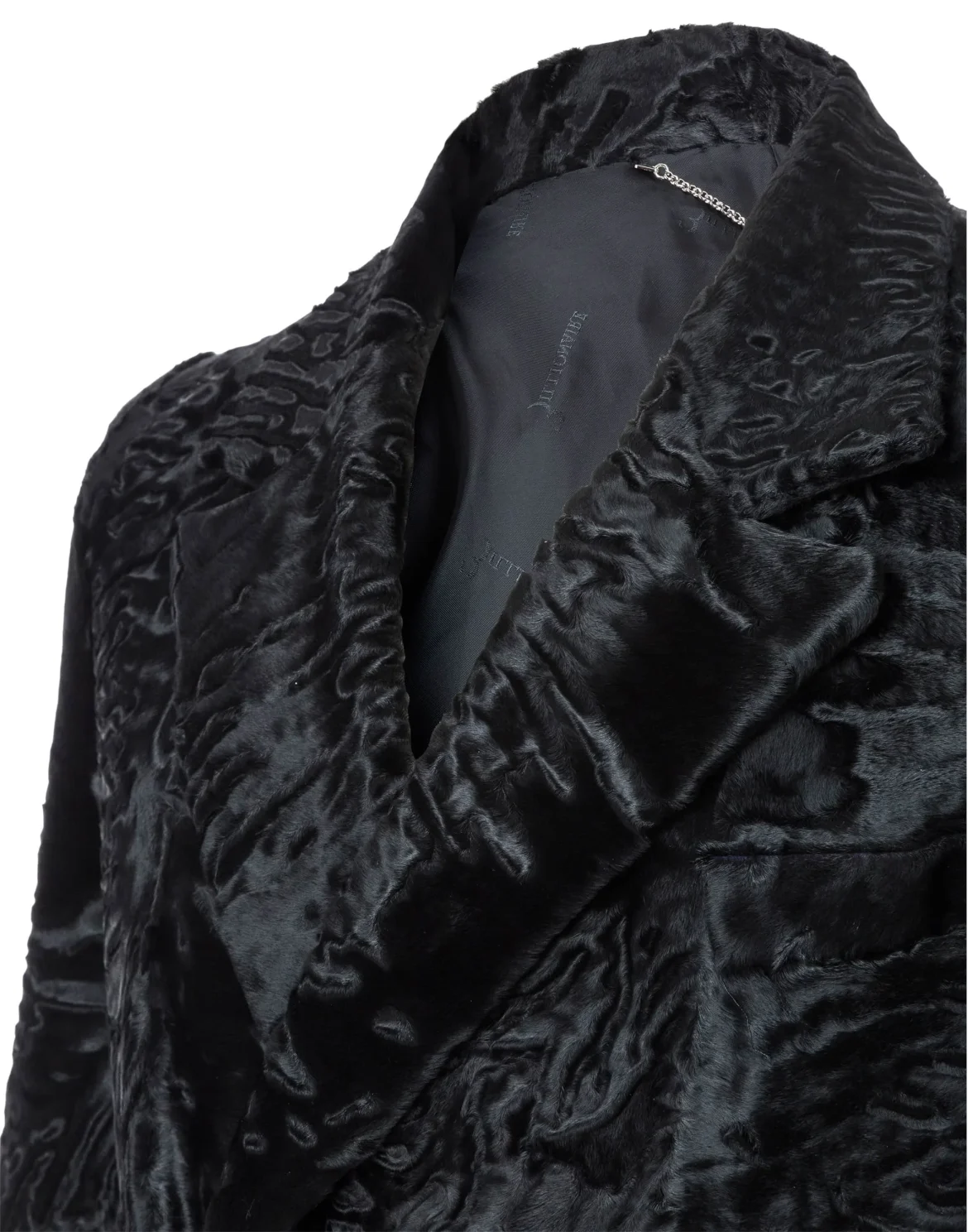 Fur Coat Long "Roshon", цвет: Черный
