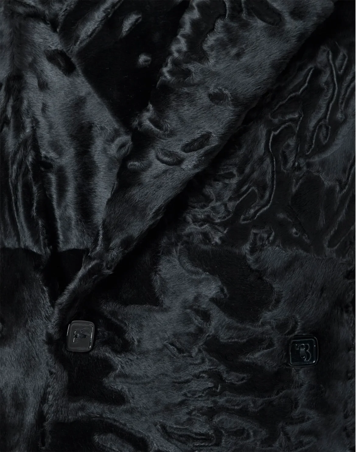 Fur Coat Long "Roshon", цвет: Черный