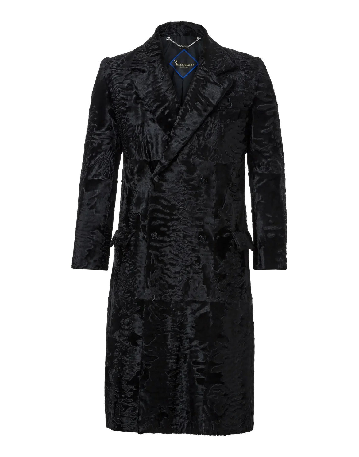 Fur Coat Long "Roshon", цвет: Черный