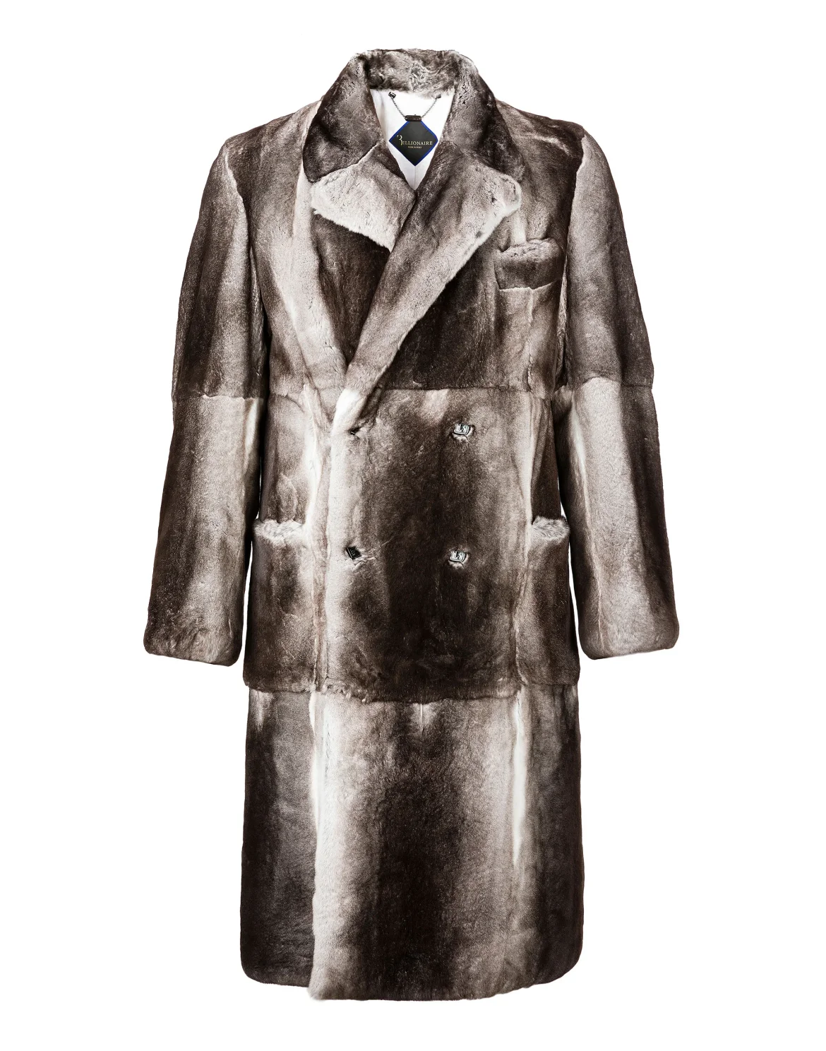Fur Coat Long Luxury, цвет: Серый