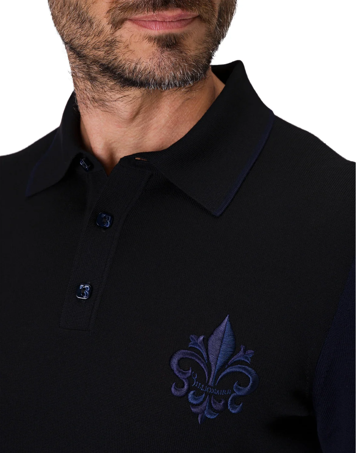 Pullover Polo-Neck LS Giglio, цвет: Черный