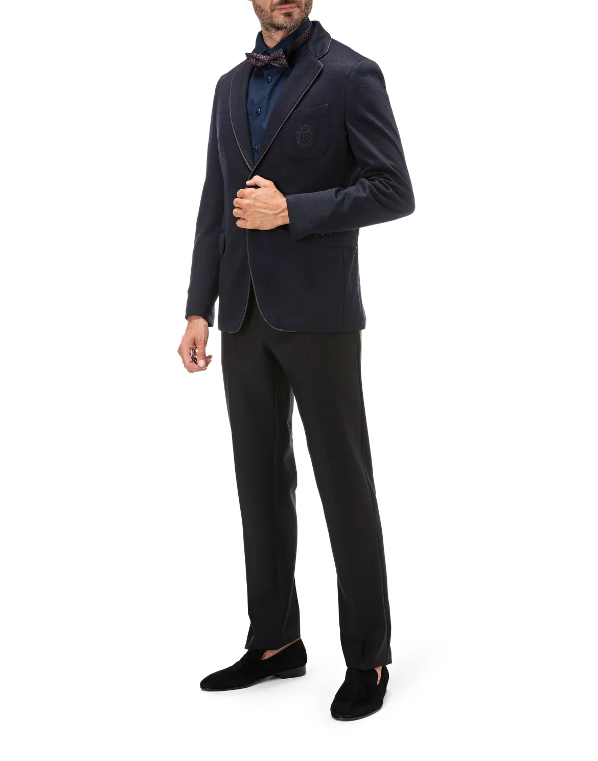 Blazer Slim Fit Crest, цвет: Синий