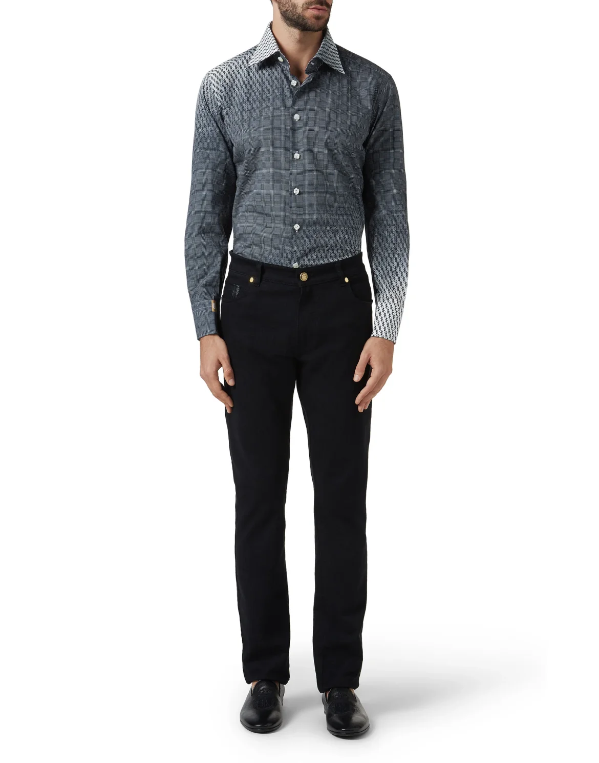 Shirt Silver Cut LS / Milano All over BB, цвет: Белый