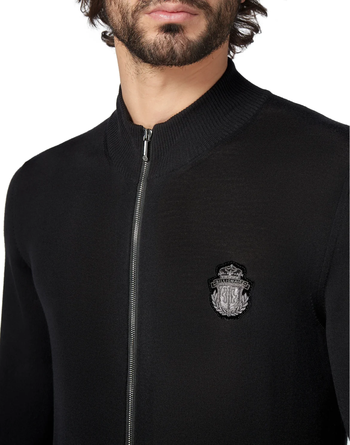 Pullover full zip Crest, цвет: Черный