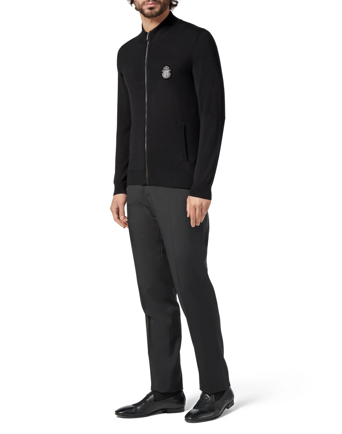 Pullover full zip Crest, цвет: Черный